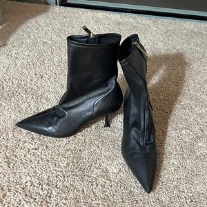 Zara leather boots (37/size 6.5)